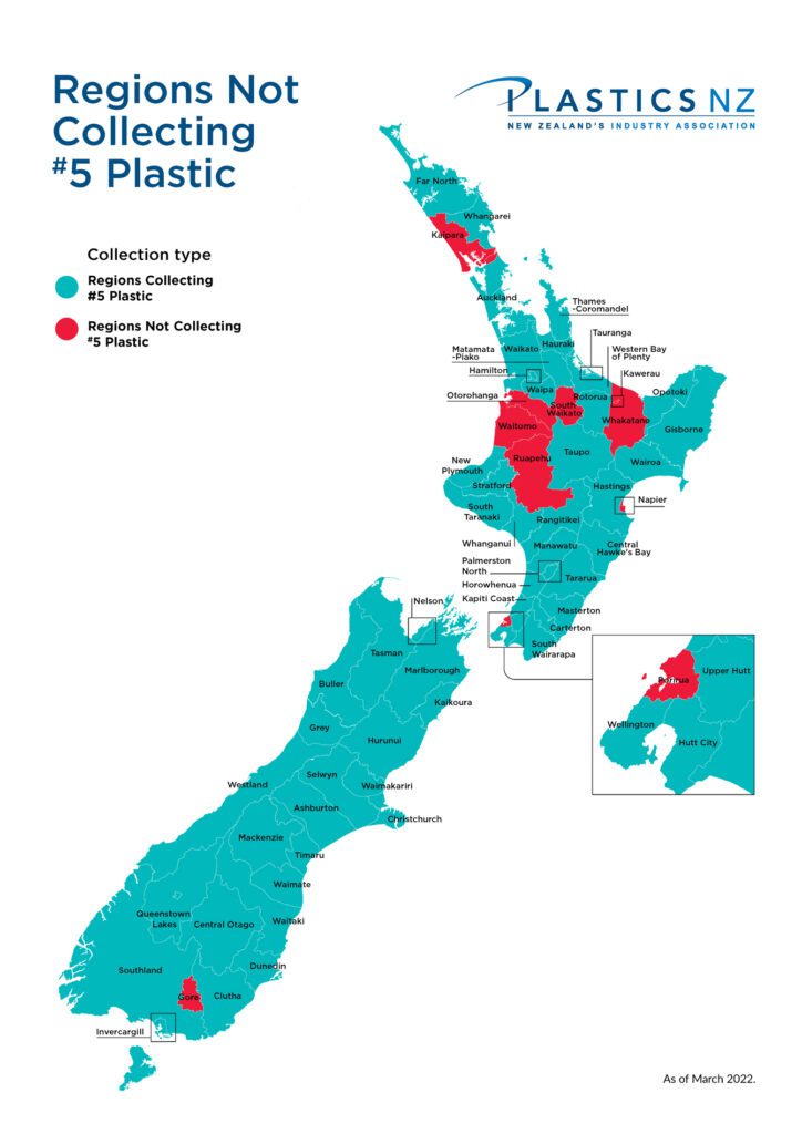 Today, ~95% of NZ’s population has access to PP plastic recycling collection