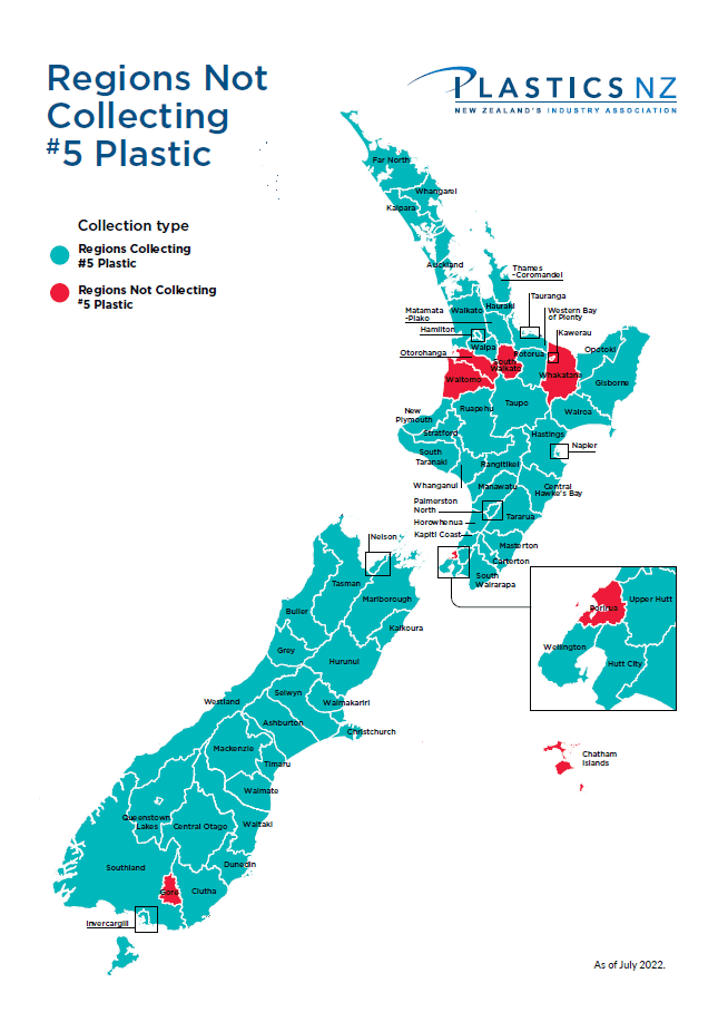 Today, ~95% of NZ’s population has access to PP plastic recycling collection